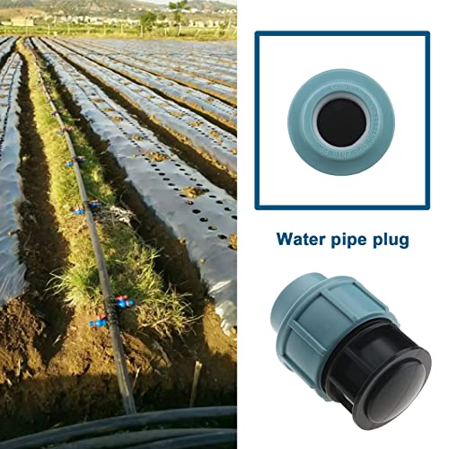 OTOTEC 2Pcs PE Water Pipe Stop End Compression Fitting PE Pipe Compression Coupler Water Pipe End Plug Accessories for for Irrigation Systems 25mm - Image 3
