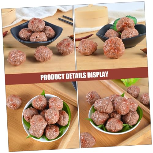 ORFOFE Künstliche Rindfleischbällchen Modell Aus PVC 6 Stück Realistische Lebensmittelimitation Dekoration Fotorequisite Küchen Und Heimdeko