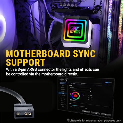 Image of Ant Esports ICE Infinite 240 ARGB 240mm ARGB Liquid Cooler /AIO with Infinity Mirror- White | Support Intel & AMD CPU Socket AM5, AM4, AM3, LGA1700, 1200, 2066, 1151