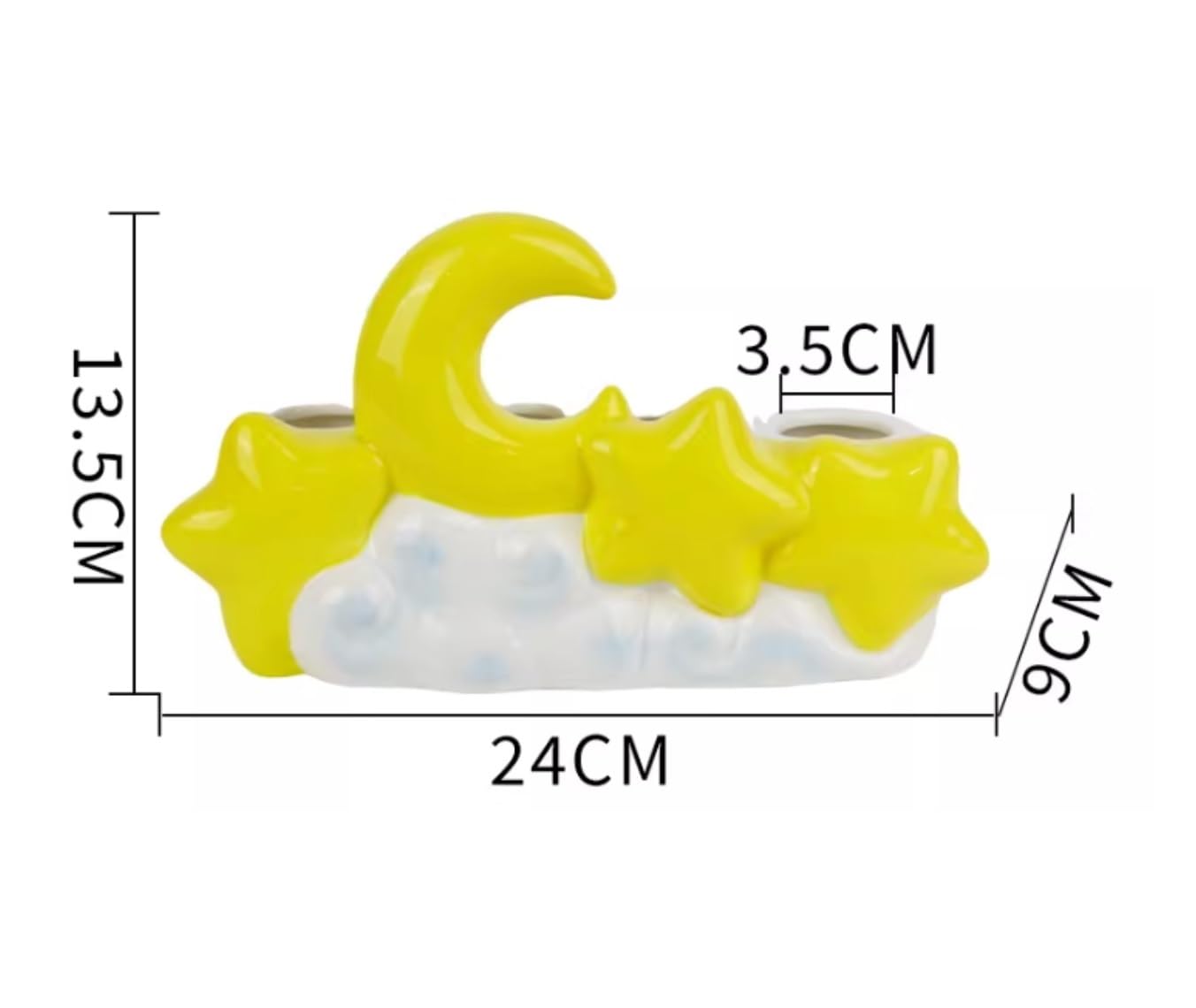 Porta Cepillo Dientes Baño Soporte For Cepillo De Dientes Luna Estrellas Y Nubes Cerámica For Encimeras Tocador Baño Hogar Y Cocina