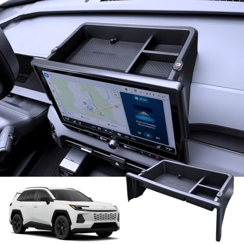 HOLEMISINN 12.9-Inch Behind Screen Tray For 2026 Toyota RAV4 Accessories