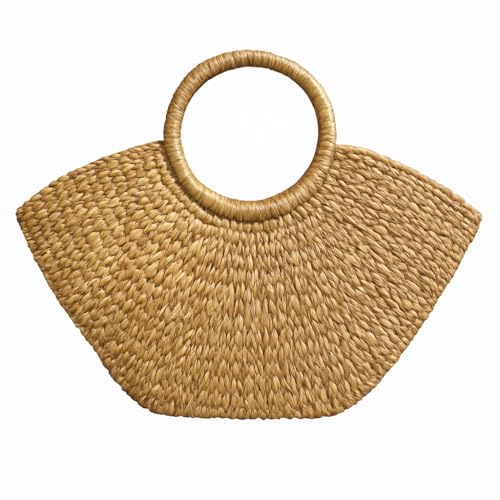 Sac à main en osier naturel idéal pour un pique-nique à la plage