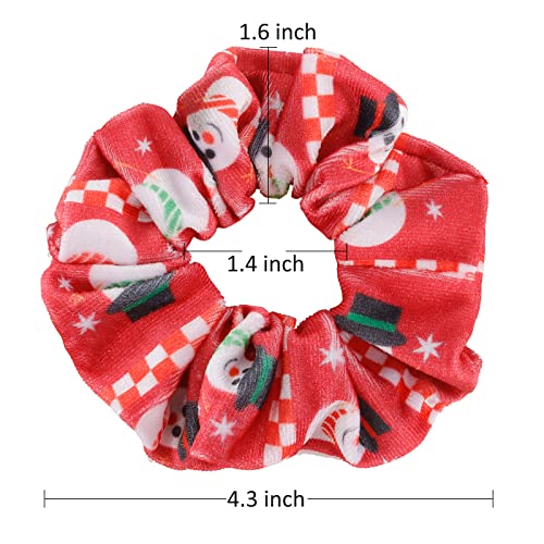 12 Pack Christmas Scrunchies Elastics Band Holiday Hair Scrunchies Velvet Scrunchy Hair Bobbles Scrunchies Jaciya Hair Ties Ponytail Holder Hair Accessories For Women Girls #TOP5