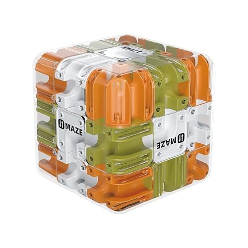 Khoolty Puzzle,Khoolty Jeu,Le Cube Labyrinthe 3D - Qui Transforme La Logique en Plaisir (Jaune)