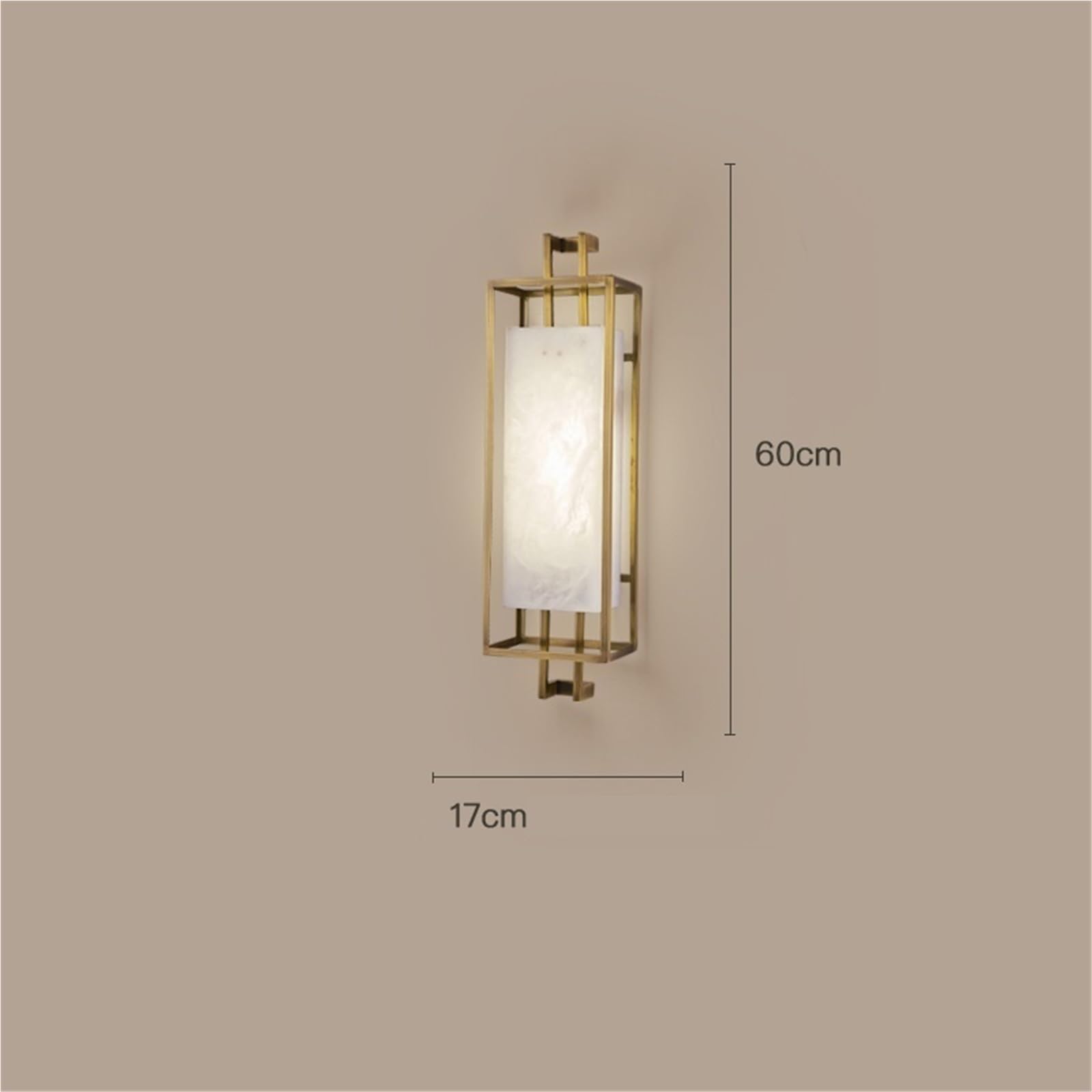 Decorazioni da parete Luci decorative della lampada del corridoio comodino in marmo di rame pieno camera da letto per la lettura