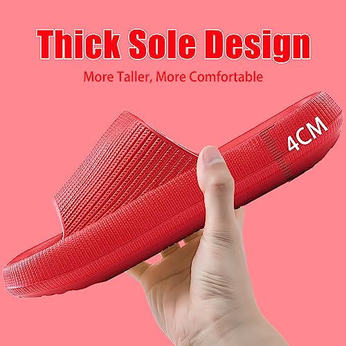 Image of rosyclo Cloud Slippers for Women and Men, Pillow House Slippers Shower Shoes Indoor Slides Bathroom Sandals, Ultimate Comfort, Lightweight, Thick Sole, Non-Slip, Easy to Clean