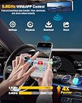 Dash Cam 4K Ultra HD, Front Dash Camera for Cars Built-in GPS, 5.8GHz WiFi, APP Control, 3.2" IPS Screen, Night Vision, Wide Angle, WDR, 24H Parking Mode,Included 64GB Card and 48W 2- Port Car Charger