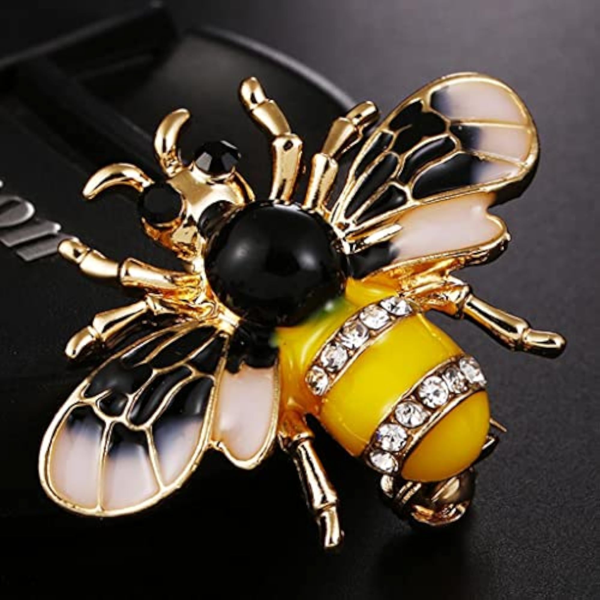 Rhinestone Enamel Bumble Bee Brooch Pin Jewelry