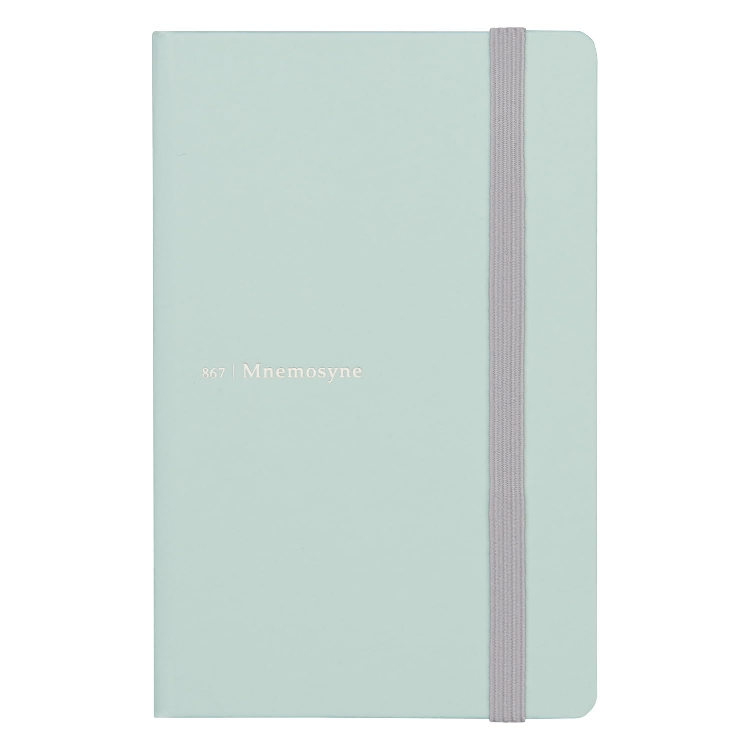Maruman Mnemosyne Lined Journal- A6, 5.71" x 3.74", 80 Sheets / 160 Pages, 6.5mm Narrow Ruled Notebook, Book-bound With Premium Mint Green Hardcover, Includes Bookmark & Elastic Closure, Made in Japan