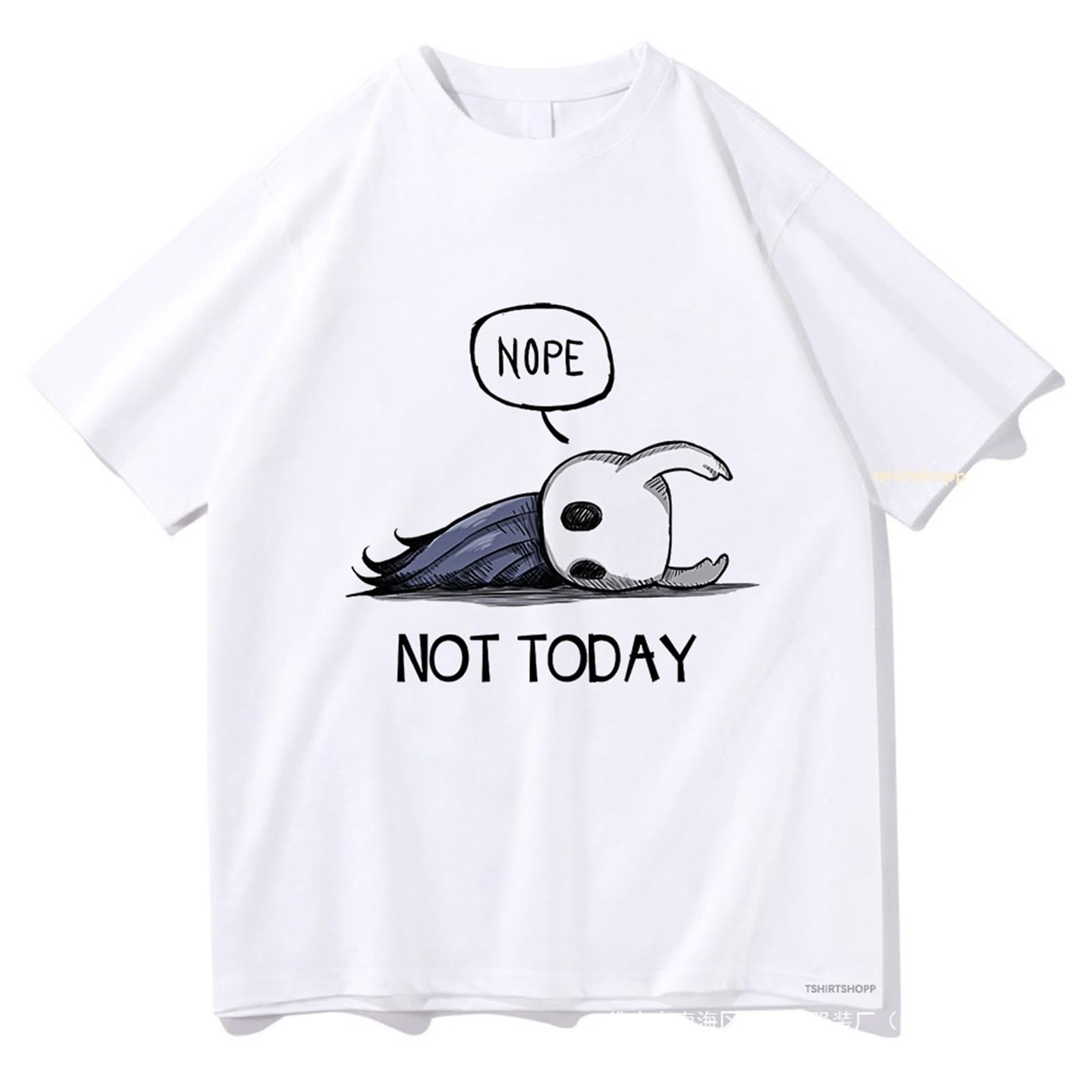 Hollow T-Shirt A Collo Rotondo Unisex Knight Top Casual Streetwear Clothing Y2K Style