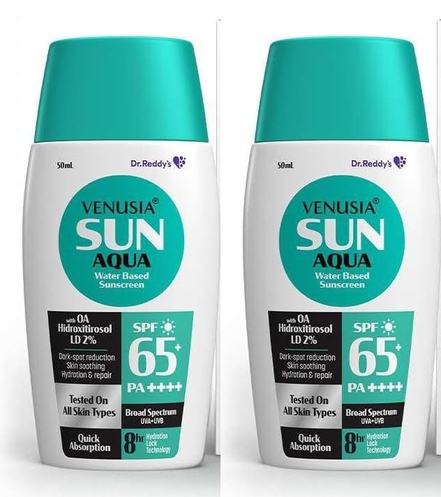 Dr. Reddy's Venusia Water Based Sunscreen SPF 65 | Broad Spectrum Protection | Powered by Antioxidants | Ultra-Light, Non-... - Review, Price and Buying Guide