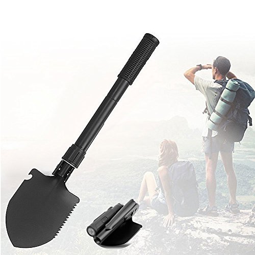 ploopy 6 in1 Military Shovel camping Shovel Folding Shovel Steel Mini Pick