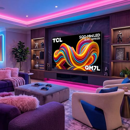 Image of TCL 85 inch QM7L Series Smart SQD-Mini LED TV with Google TV, TCL Deep Color System with 1 Super QLED and 100% BT2020 Color, Local Dimming Ultra, High Brightness Ultra, and Audio by Bang & Olufsen (2026)
