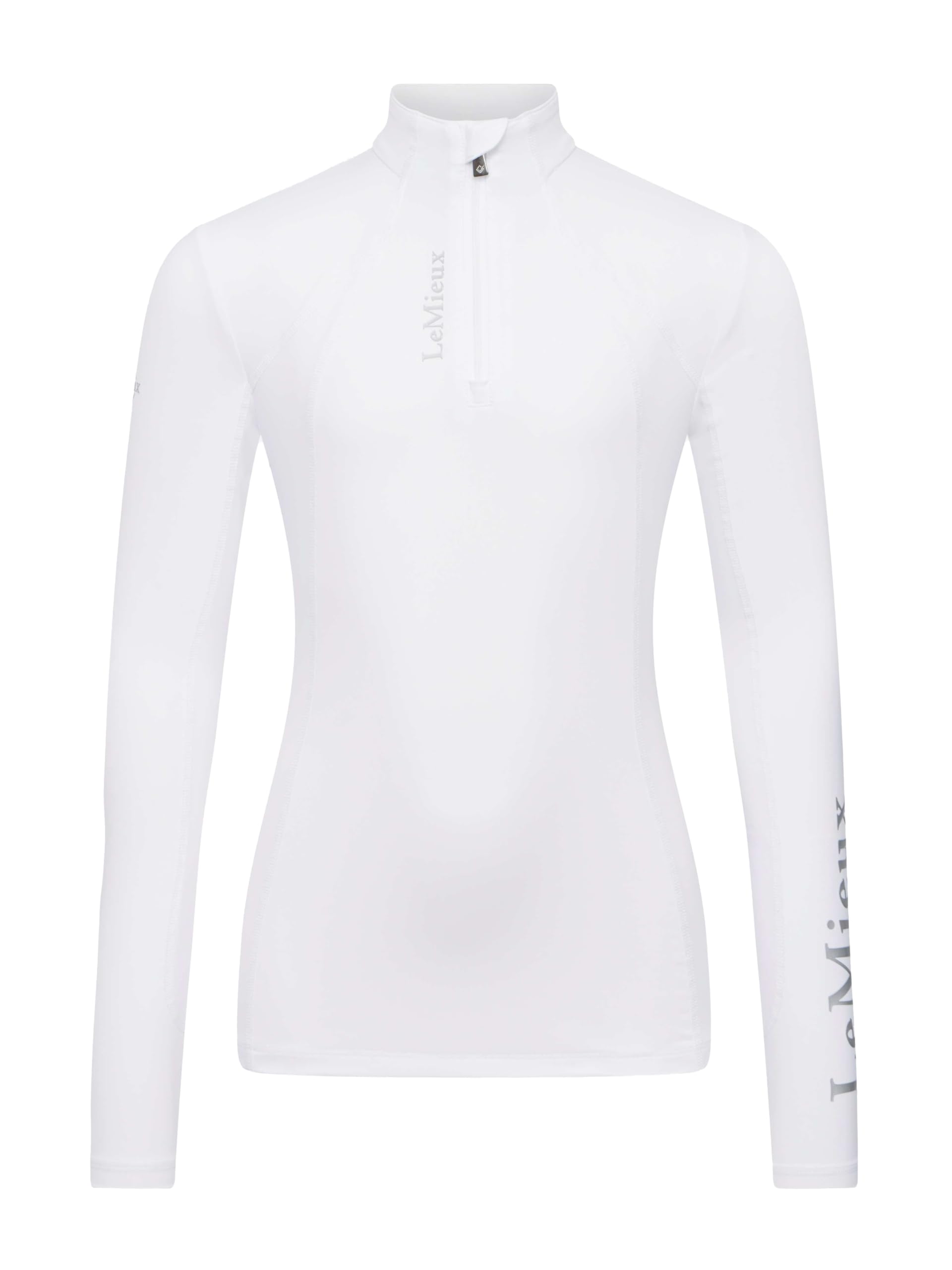 LeMieux Young Rider Classique Base Layer - Childrens Equestrian Horse Riding Long Sleeve Top - White - 13-14years