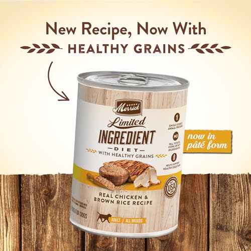 Merrick 39091 Limited Ingredient Diet Premium With Healthy Grains Natural Canned Wet Dog Food Chicken And Brown Rice thumb #1