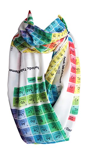 Etwoa Chemistry Periodic Table Colorful Infinity Scarf Geeky Scarf3