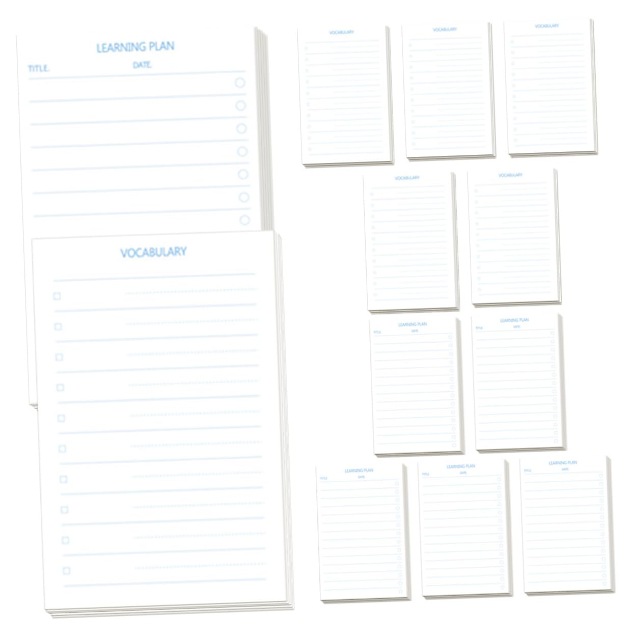 HOMSFOU 3 Pezzi Quaderni Portatili Multifunzionali per Memo Pads Taccuini Compatti per Ufficio e Scuola per Note e Pianificazione