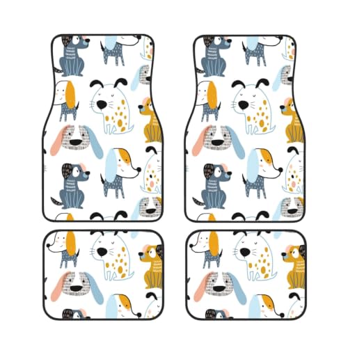 Alfombrillas para coche antideslizantes juego de 4 neopreno perros