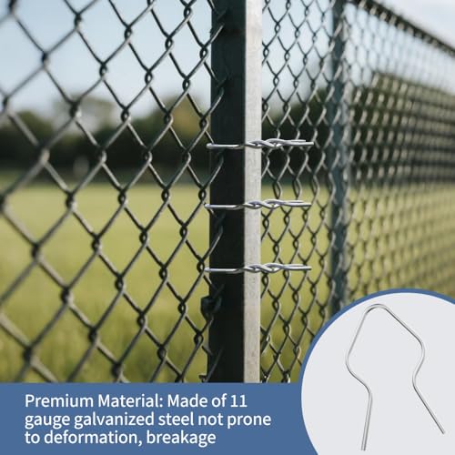 100Pcs T Post Clips,T-Post Clips for Fence Fork Installation Tools,11 Gauge Wire Ties Convenient and Fast Installation,Pre-Cut Galvanized Steel Fence Clips for T-Posts/U-Posts - Image 6