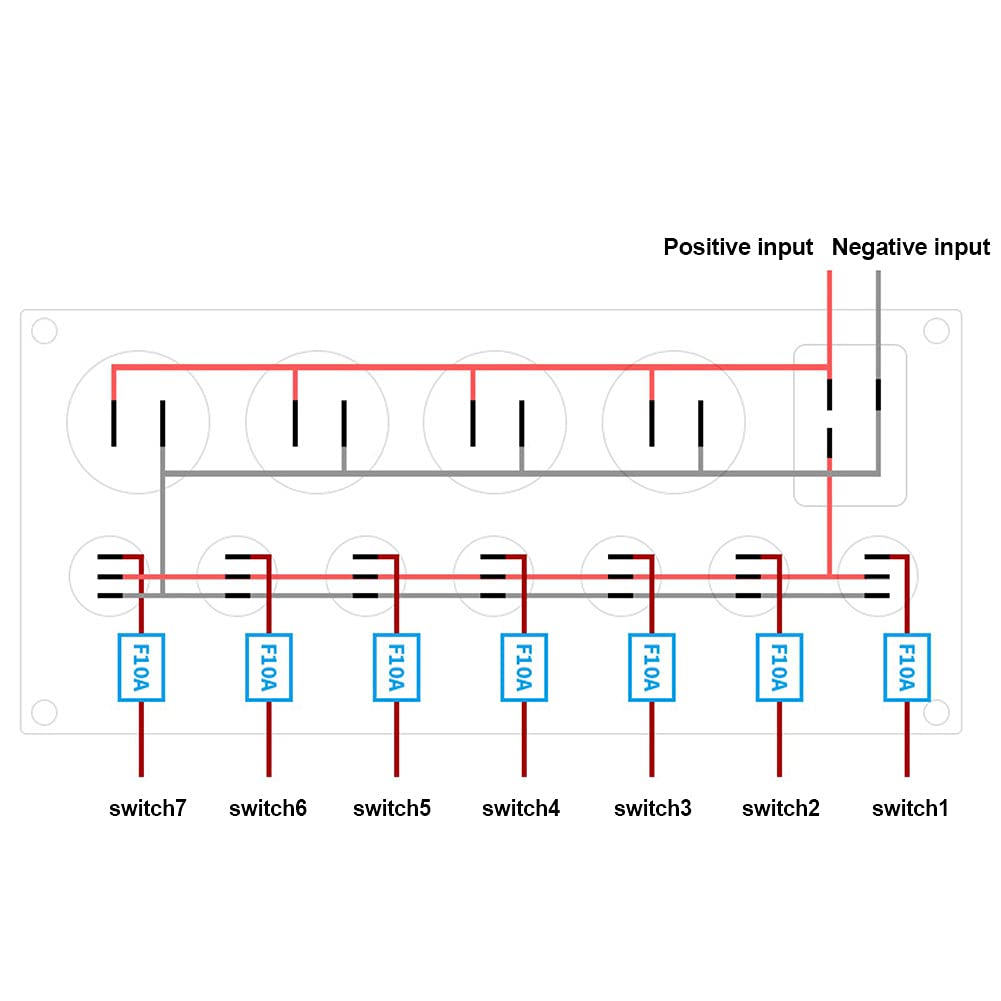 Pannello Interruttori Voltmetro Asudaro Led, Presa per Caricabatterie per Auto 12v-24v Dual USB Ricarica Rapida con Display Della Tensione di Protezione Intelligente per Auto, Camion Barche, Motocicli