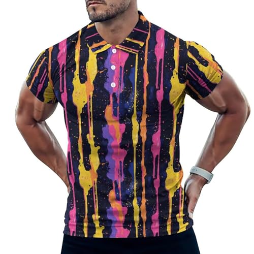 Polo de golf homme doux et confortable au design abstrait chic