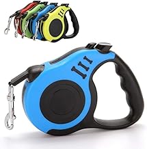 Automatic Retractable Nylon Cat Lead Extension Puppy Walking Running Lead Roulette for Dogs Pet Durable Dog Leash (5 M) (Multi Color)