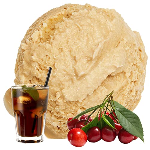 Cola Kirsch Geschmack Eispulver VEGAN - OHNE ZUCKER - LAKTOSEFREI - GLUTENFREI - FETTARM, auch für Diabetiker Milcheis Softeispulver Speiseeispulver Gino Gelati (Cola Kirsch, 1 kg)