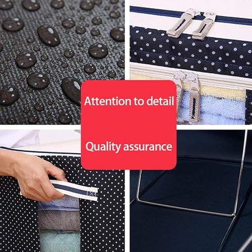 Image of Storage Box for clothes Cloth storage box wardrobe organizers (44 LTR Pack of 1, Skyblue Flower)