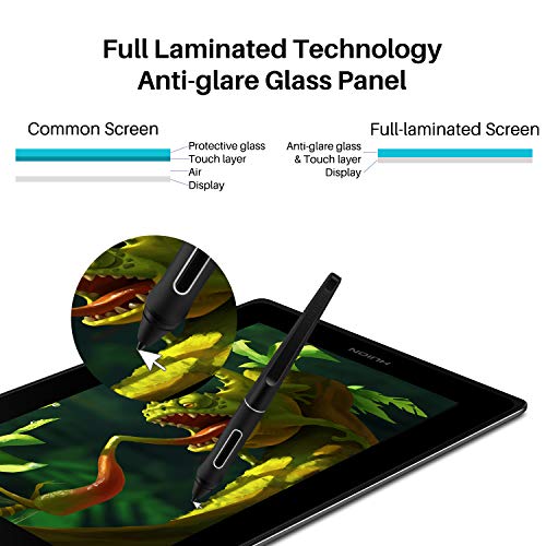 Image of Huion KAMVAS Pro 12 Drawing Tablet with Screen Graphics Drawing Monitor Full-Laminated Pen Display with Battery-Free Pen and Adjustable Stand 8192 Levels Pen Pressure(GT-116)