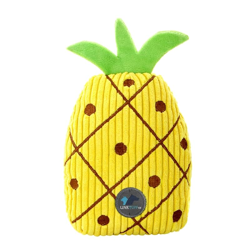 Chameleon Plush Soft Fruit & Vegetable Squeaky Toys for Dogs & Other Pets (Pineapple) — image 1