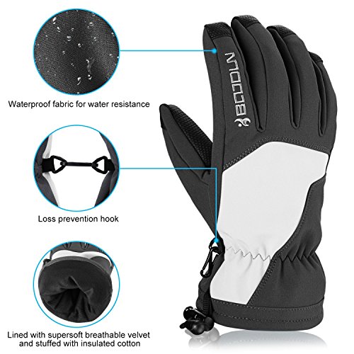 HiCool Guanti da Sci, Guanti Impermeabile Termici