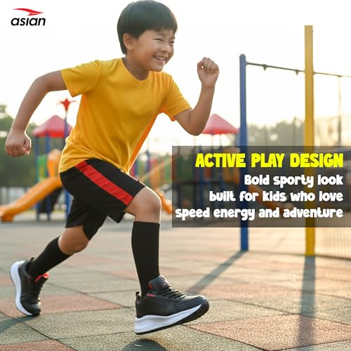 Image of ASIAN Boy's ADVENTURE-03-KIDS Sport Running & Walking Shoes with Ultra Bounce Technology Lightweight Synthetic Upper EVA Outsole Casual Lace-Up Shoes for Kid's & Boy's