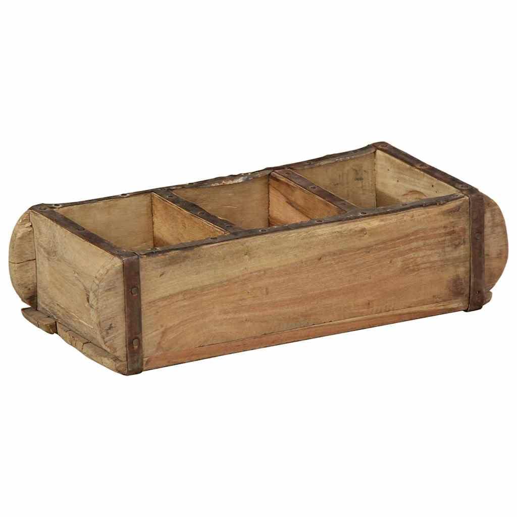 Generico Vassoio 4 PCS Marrone 30 x 14 x 9 cm Legno Recuperato Massello,Casa e Giardino,Forniture domestiche,Immagazzinamento e organizzazione,Borse per la casa,Marrone,5.5 kg,4019613