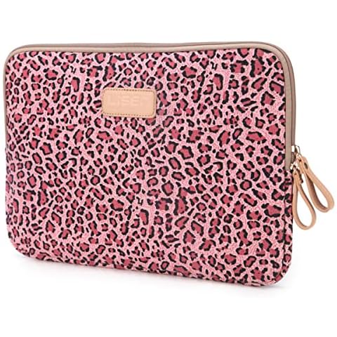 fdsmall 12 Inch Laptop Bag Waterproof Neoprene Laptop Sleeve Case Laptop Sleeve Notebook Case Bag for Acer/Asus/Dell/Lenovo/HP/Samsung (Leopard Red) Cover