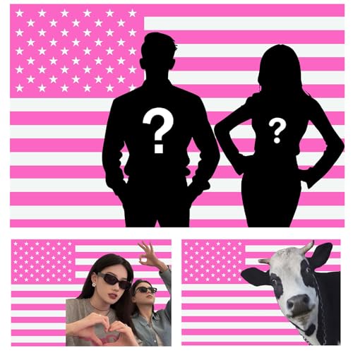 Bandiere Personalizzate,Bandiera Rosa Personalizzata Degli Stati Uniti, crea la tua Bandiera con il tuo Testo,Foto o Logo per Festival, Compleanni,Feste,Camere da Letto e Giardini all'aperto