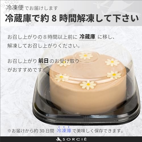 魔法洋菓子店ソルシエ クリスマスケーキ センイルケーキ チョコレート 4号 直径13.5cm の商品画像 4
