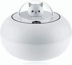 HKTOPCNE Mini umidificadores de 300 ml para carro doméstico, umidificador ultrassônico de mesa USB silencioso com 7 cores de luz, desligamento automático sem água, seguro livre de BPA para quarto de bebê, ioga, escritório, quarto (branco)