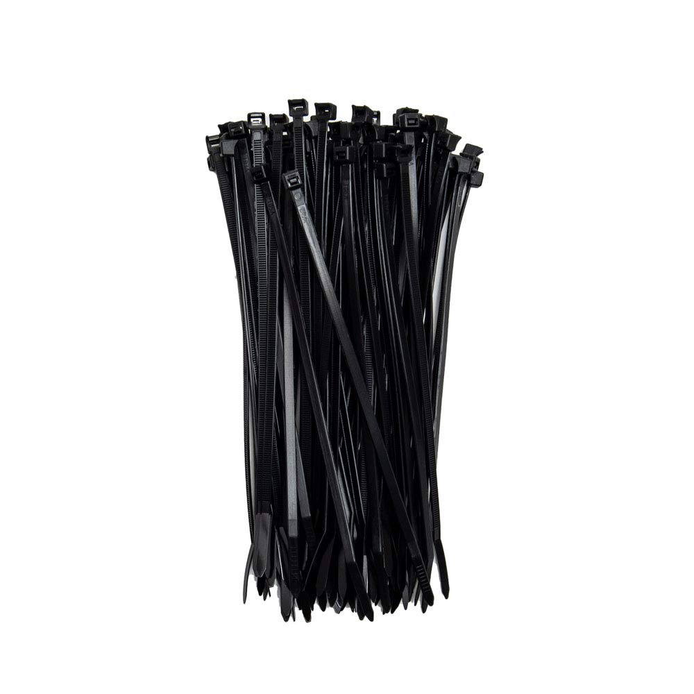 ZipTie.comZipTie.com 8-Inch Black Fuel Hose Zip Ties (100-Pack) – Radius Head Design for Leak-Free Fuel Line Clamping – 50lb Strength, Nylon 6/6, UV-Resistant Cable Ties for Automotive, Marine & Outdoor Use