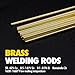40 pcs Brass Brazing Rods Easy Flow Welding Rods Solid Round Sticks Diameter 0.08” x Length 10” Copper Zinc Tin Silicon Alloy Simple DIY Soldering for Aluminum & Zinc based Metals Gas Welding