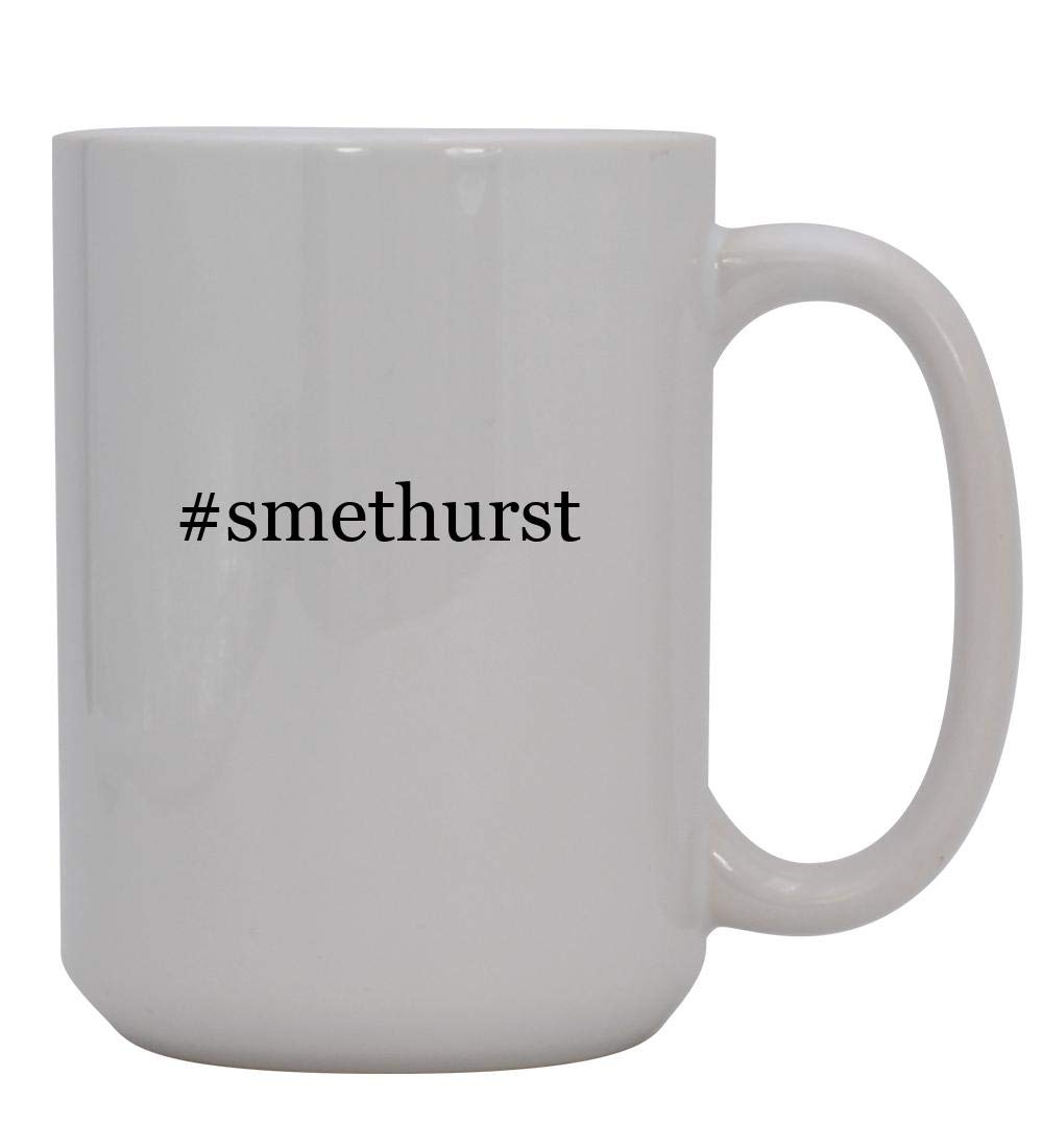 #smethurst - 15oz Hashtag Ceramic White Coffee Mug Cup, White