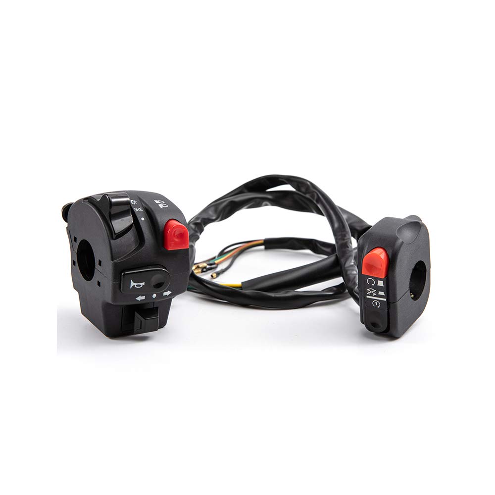 Interruttore 7/8" 22mm Moto Pulsante Clacson Indicatore Direzione Fendinebbia Luci Start
