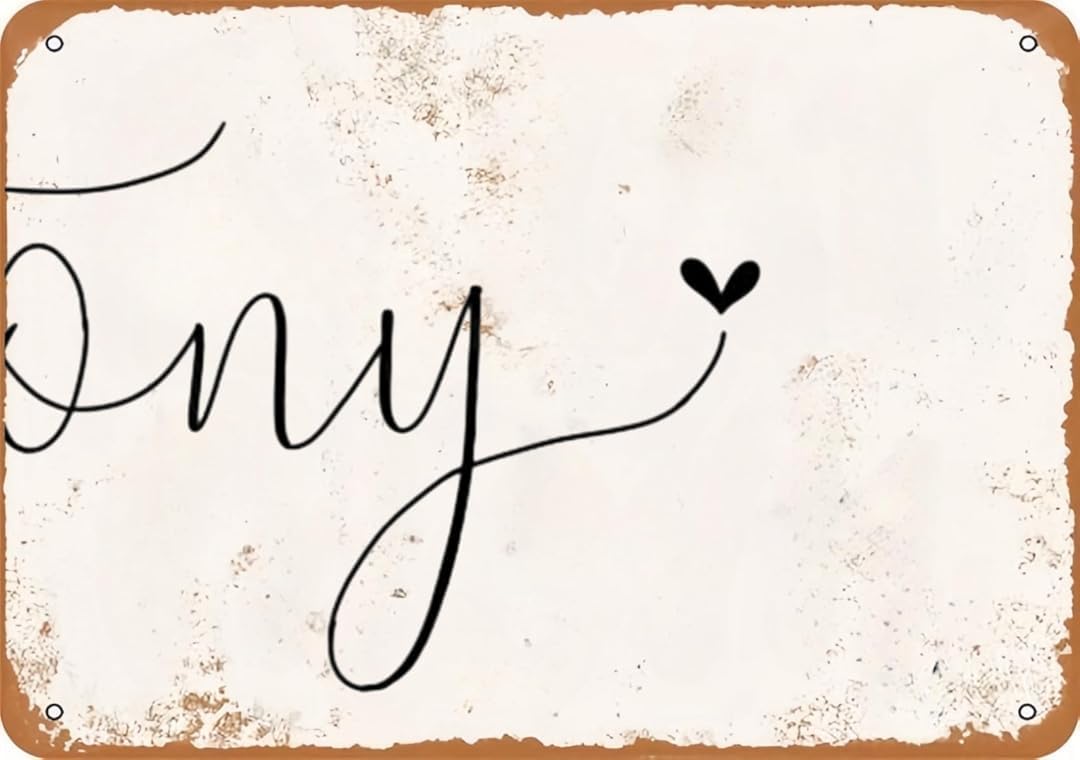 Any Chic Tin Sign Art Wall Vintage Retro Decor Unique Artistic Tinplate Plaque Practical Decorative Gifts for Family Friends 8x12 Inch