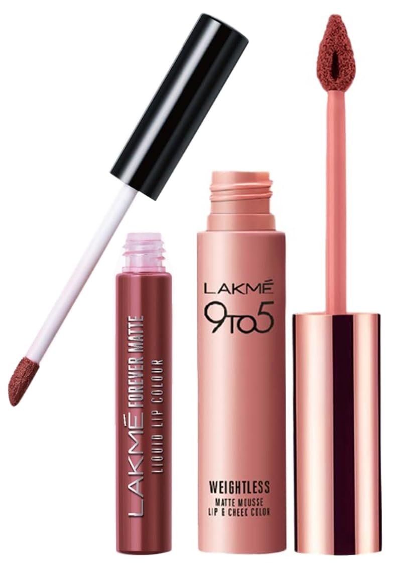 LAKMÉ 9 To 5 Weightless Mousse Lip & Cheek Color, Coca Soft, 9 G & Forever Matte Liquid Lip Colour, Nude Dream, Long Lasting Liquid Lipstick, Smudge Proof, Non Transferable, 5.6 Ml-image-6