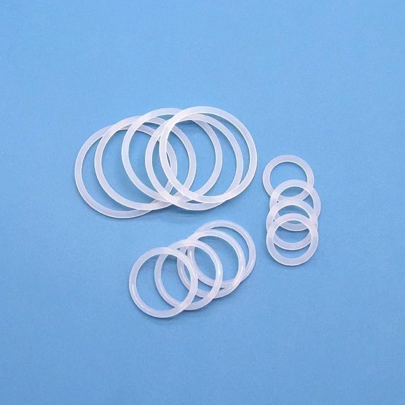 100 Uds VMQ junta tórica CS 1/2/3/4mm de espesor arandela blanca impermeable redonda no tóxica para fontanería, reparación(OD 60mm,CS 4mm)