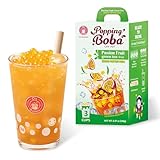 O’s Bubble Popping Boba – DIY Bubble Tea Set für Zuhause, 3 Portionen (Litschi-Popping Boba)