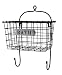 Vintage Metal Bath Bin w/hooks - Bathroom Wall Organizer