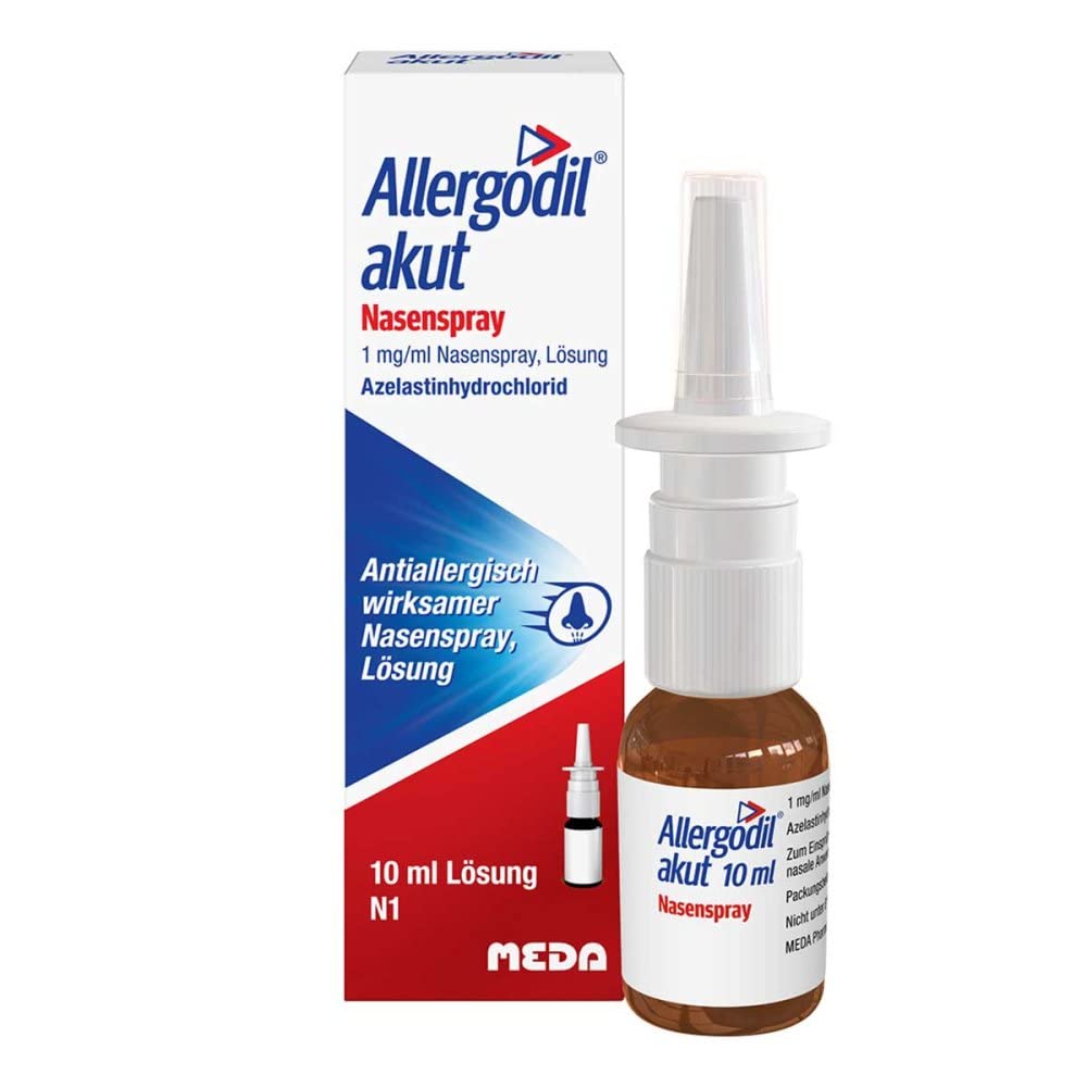 Allergodil akut Nasenspray – Azelastin gegen Heuschnupfen und nicht-saisonale allergische Rhinitis (1 mg/ml, 10 ml)
