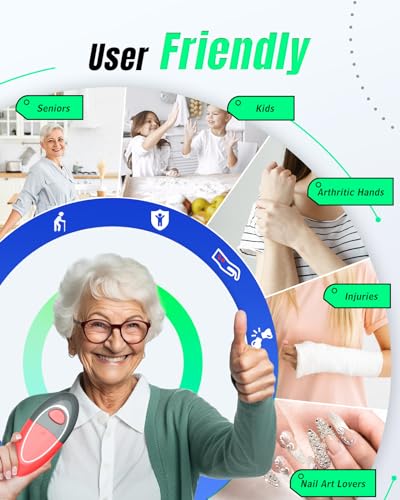Hands-Free Electric Can Opener for Seniors and Arthritis - Fits All Can Sizes with Smooth Edge