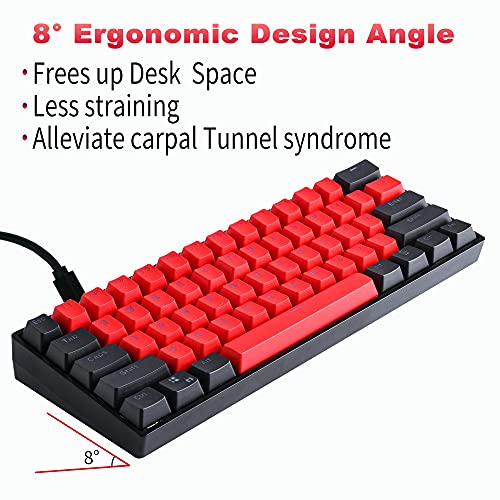 Image of GTSP Gk61 SK61 60% Mechanical Keyboard, Custom Hot Swappable 60 Percent Gaming Keyboard with RGB Backlit, NKRO, Water-Resistant, Type-C Cable for Win /PC /Mac (Gateron Optical Yellow, Milan)