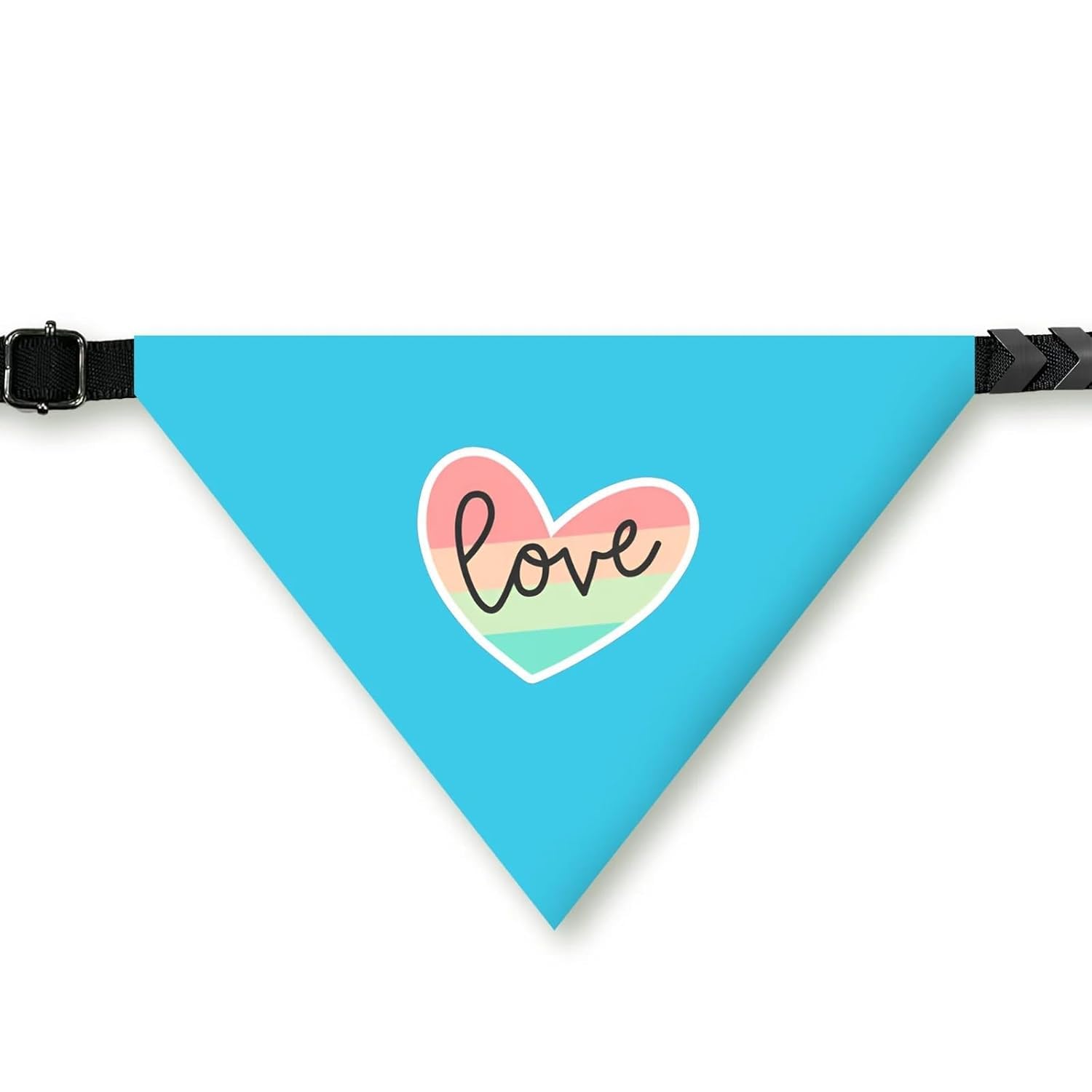 PawsIndia Dog Bandana with Collar Small Medium Large Dogs & Cats 100% Adjustable with Buckle Stretchable Fabric Love (B0CNTKMNJ3) Amazon Price History, Amazon Price Tracker